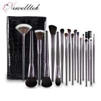 Popular 15 Pcs Multi-function Professional Foundation High Quality Custom Logo Cosmetic Makeup Brushes Set with Bag