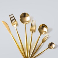 304 stainless steel elegant flatware set upscale gold cutlery set for hotel restaurant wedding cutlery dinnerware sets