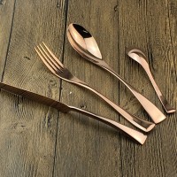 stainless steel tableware rose gold cutlery set rose gold flatware set